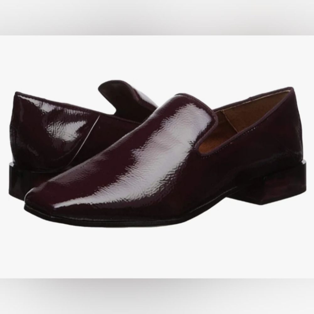 Franco Sarto Women's Mercy Loafer Flat Merlot Patent Size 6M